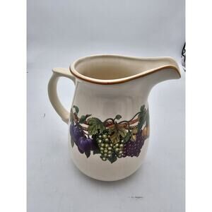 Vintage Kensington Garden Pitcher With Fruit Pattern